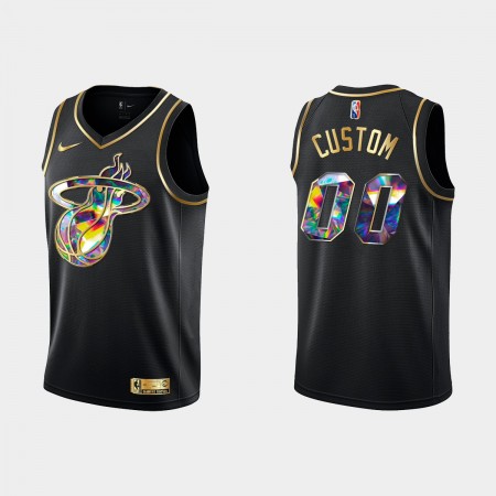 Dres Miami Heat Prilagođeni Nike 2021-22 Crno Golden Edition 75th Anniversary Diamond Swingman Dres Miami Heat Prilagođeni Nike 2021-22 Crno Golden Edition 75th Anniversary Diamond Swingman